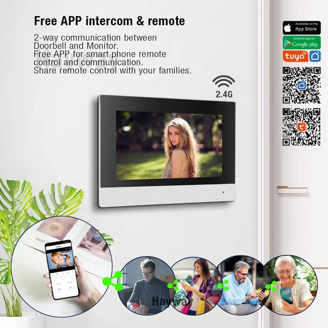 2-wire IP video intercom system TUYA wireless WiFi intelligent doorbell motion detection ID card unlocking, etc 5