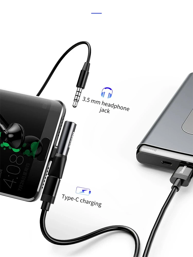 Adaptateur USB de Type C à 3.5mm pour casque et chargeur, Audio 2 en 1 avec  Charge rapide PD, puce de décodage DAC, son HIFI en forme de T - AliExpress