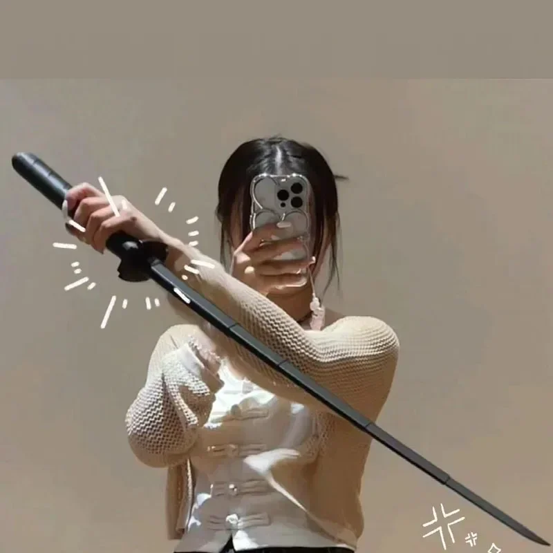 3D Printed Gravity Straight Out Telescopic Samurai Stress Relief Toys Stretchable Cos Props Creative Folding Katana Funny Gifts