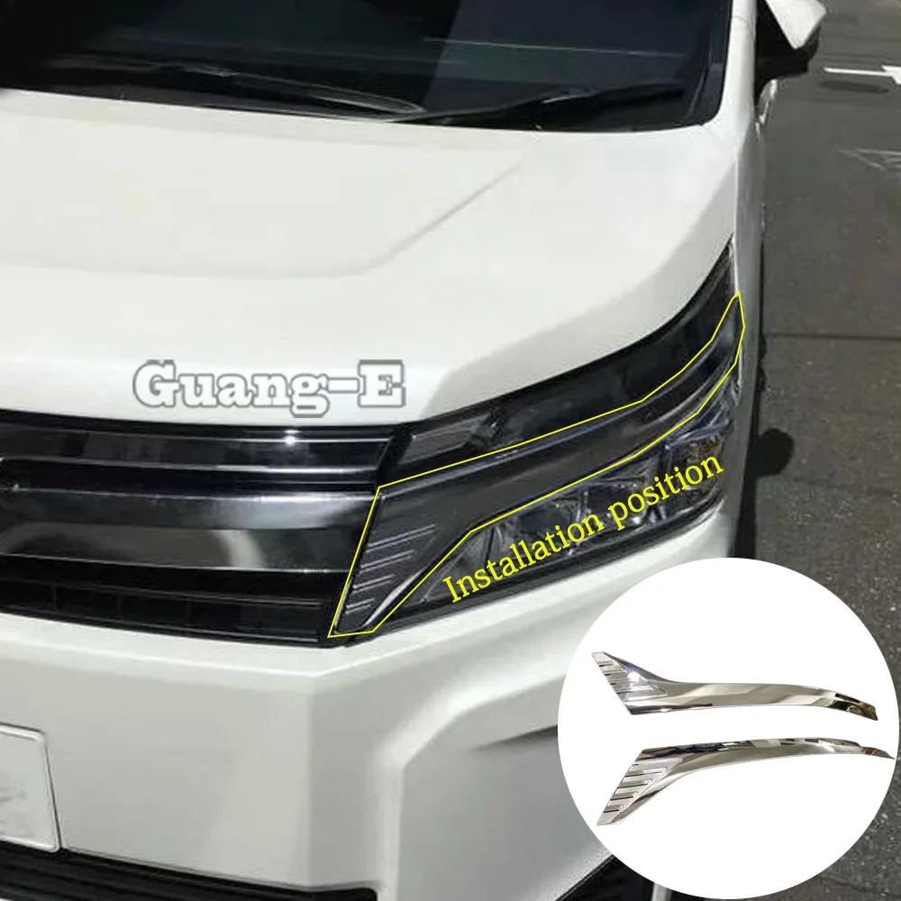 

Sticker Body Head Front Eyebrow/Trim Light Lamp Frame Cover For Toyota Noah Voxy 80 Series 2015 2016 2017 2018 2019 2020 2021