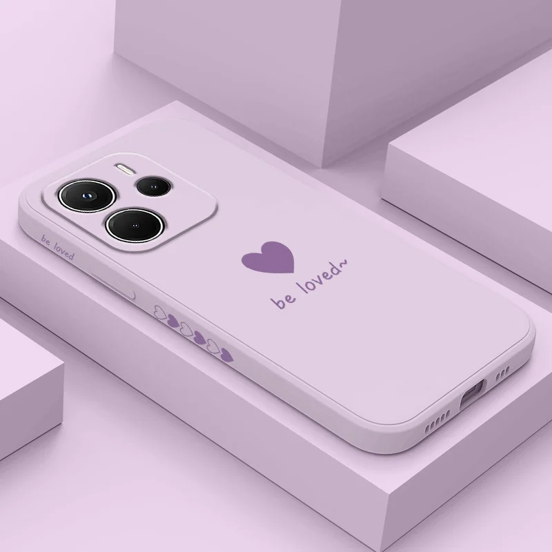 Elegant Liquid Silicone Heart Phone Case - Simple and Stylish Design