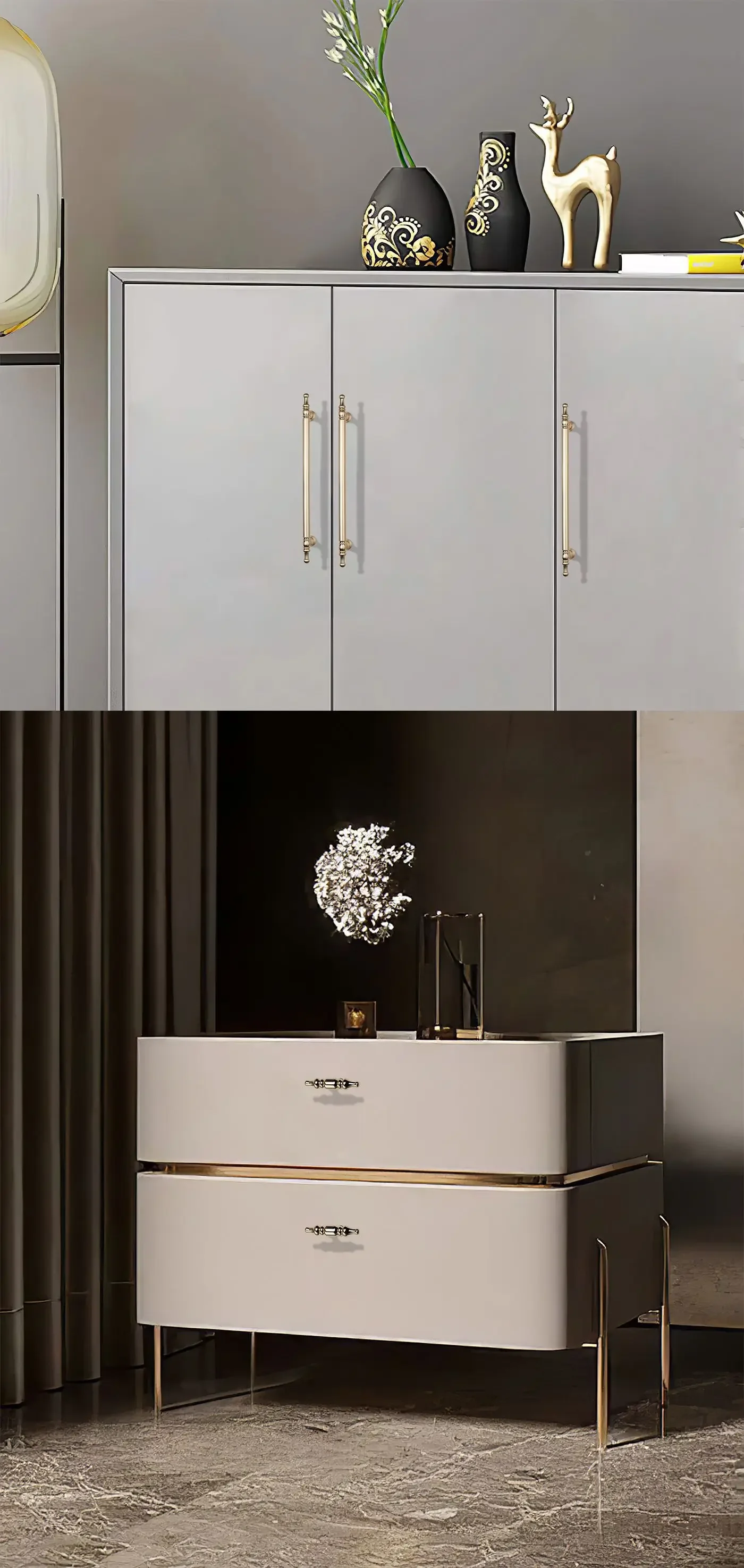 Description Picture 2 of itemCreative Cabinet Door Handles Modern Minimalist Wardrobe Furniture Hardware Drawers Small Cabinet Door