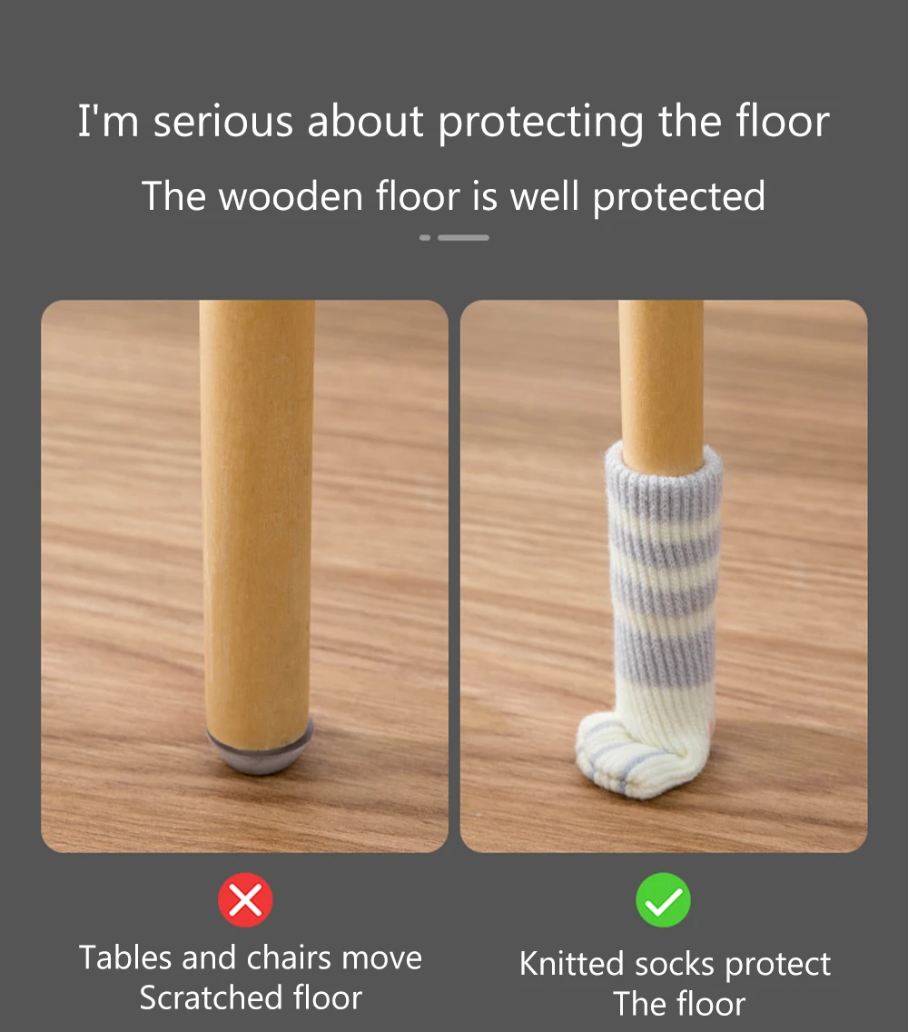 4/16 Pieces Furniture Table Foot Cover Mute Non-slip Mat Table and Chair Foot Pad Foot Cover Cat Claw Knitted Socks 4/16 Pieces Furniture Table Foot Cover Mute Non-slip Mat Table and Chair Foot Pad Foot Cover Cat Claw Knitted Socks