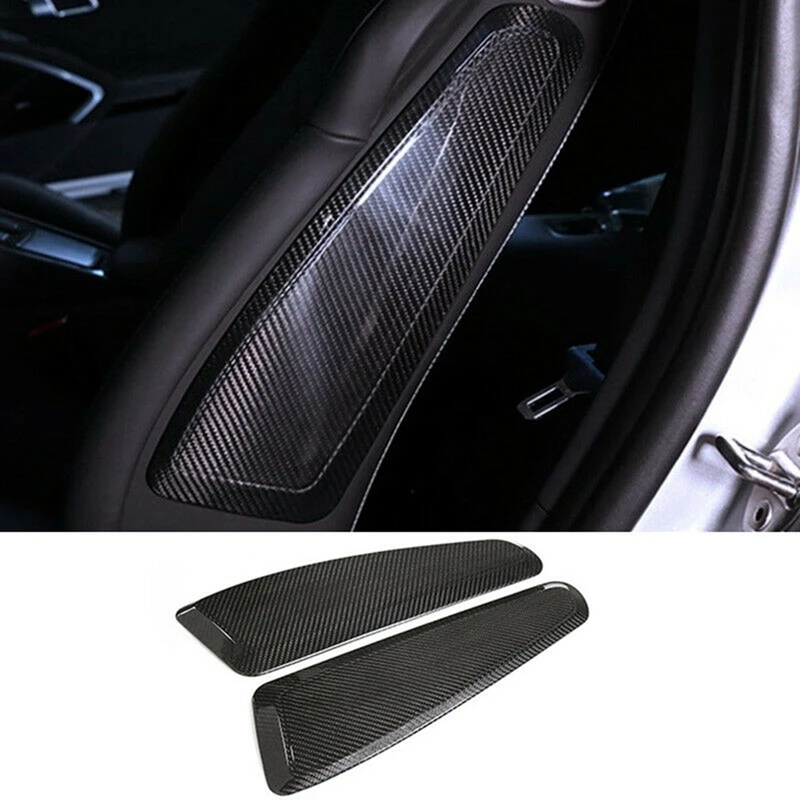 

Real Dry Carbon Fiber Seat Side Cover Trim For-Porsche 911 2012-2018 718 2017-20