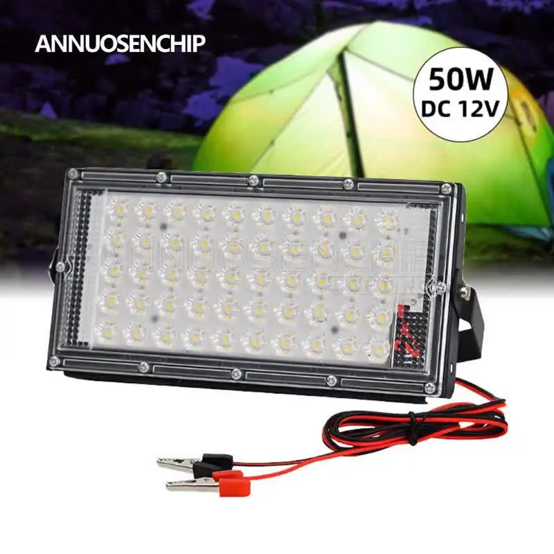 LED Schijnwerper 50W 12V Super Helder Wit Licht Waterdicht Outdoor LED Schijnwerper voor Binnenplaatsen Tuinen Waterdicht Schijnwerper