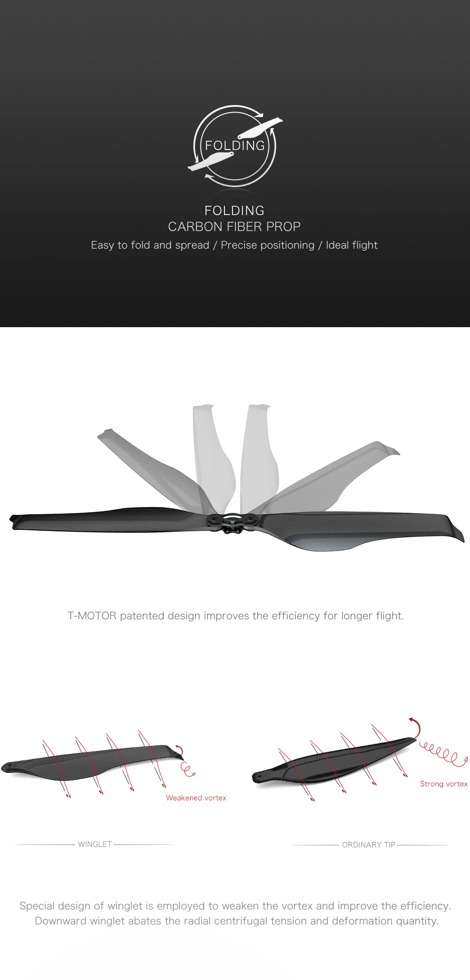 T-motor FA36.2*11.8 CF Foldable Propeller - 2PCS/PAIR Prop For Multi-rotor Aircraft Copter RC Drones UAV 7