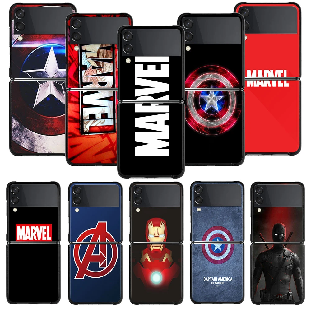 Marvel Avengers Comics Hard Cellphone Case For Samsung Flip ZFlip ZFlip3 Z Flip3 5G Cases samsung galaxy flip3 case