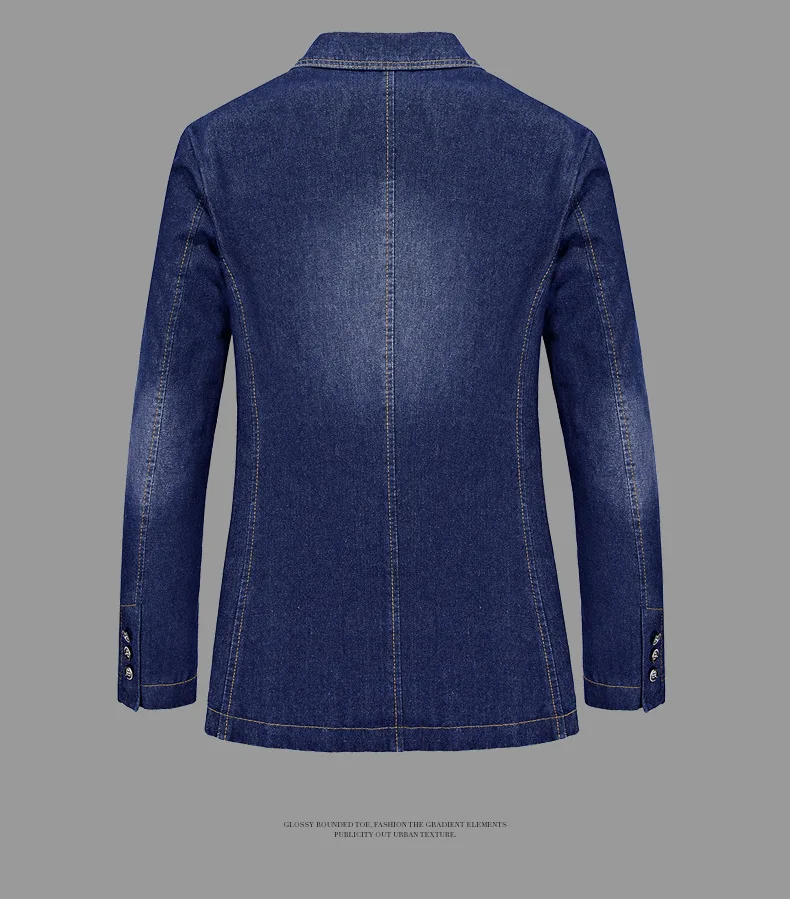 New spring and autumn 95 cotton casual denim suit men's slim-fitting thin western men's jacket
