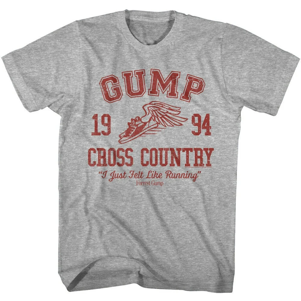 Forrest Gump Herren T-Shirt Vintage Cross Country Distressed Tee I Just Felt Like Running Film Zitat Runner Comedy Movie T-Shirt