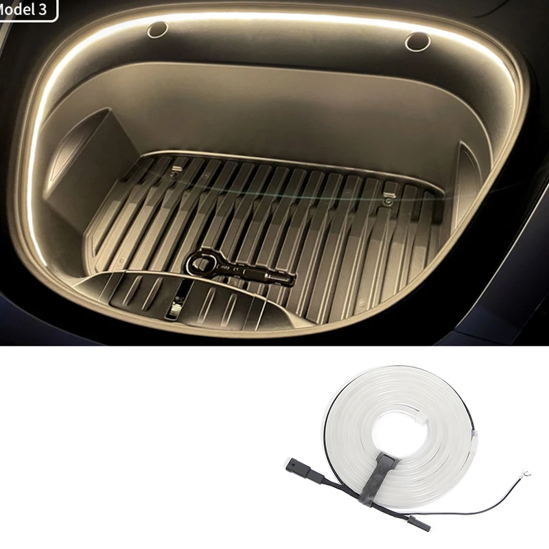 

For Tesla Model 3 Model Y 2019-2022 Front Trunk LED Atmosphere Light Bar Waterproof Brighten Light Strip