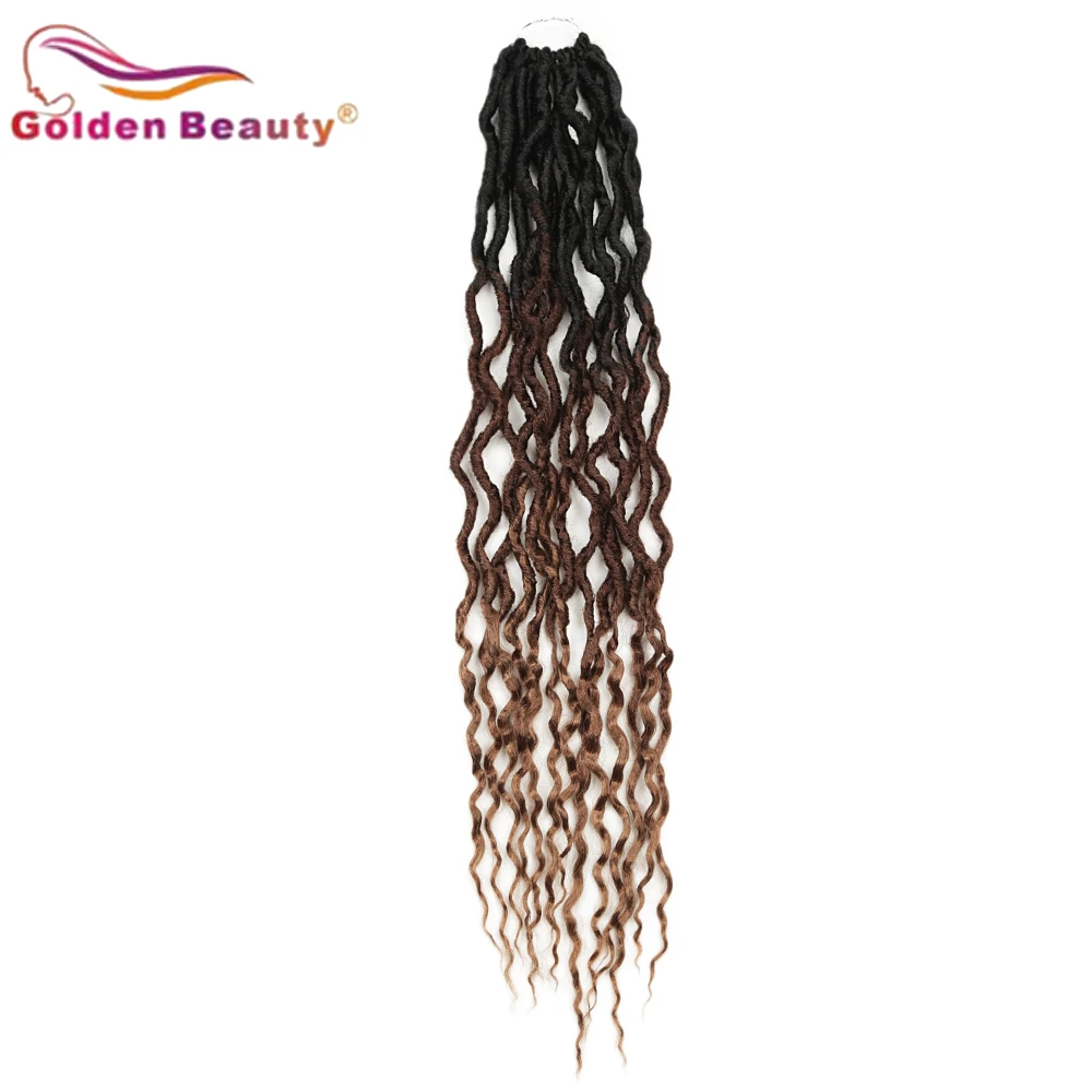 

Синтетические волосы Golden Beauty, плетеные крючком волосы, крупные Кудрявые Волнистые Волосы Chana Locs 28 дюймов из высокотемпературного волокна