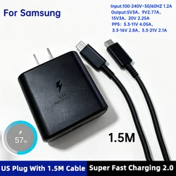 Samsung 45W Fast Charging USB - C Power Adapter - Black US with 1.5m