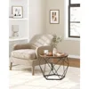 Set of 2, Round Coffee Table with Steel Frame, Side End for Living Room, Bedroom, Café Tables 5
