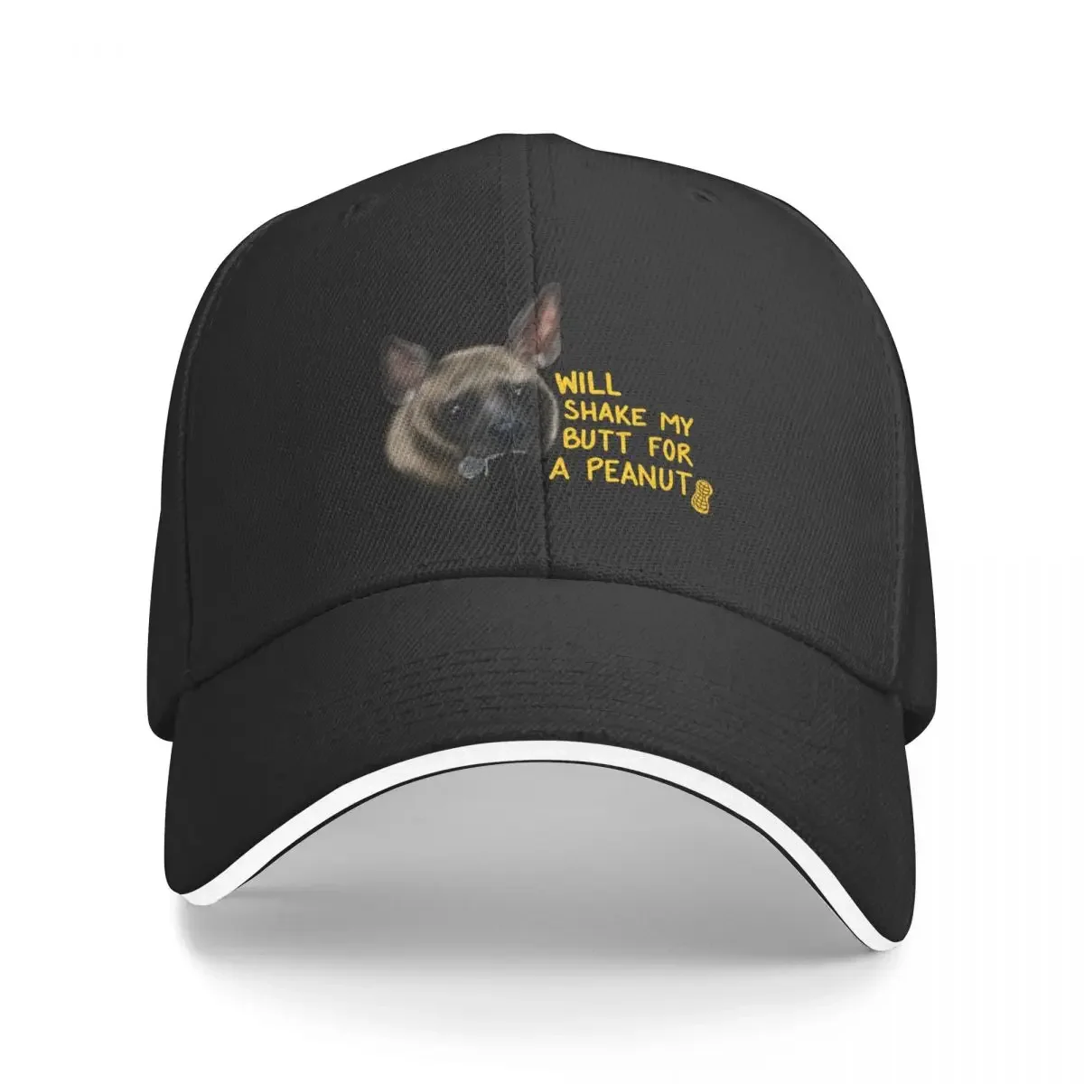 

Shake my butt for a peanut - striped hyenaCap Baseball Cap Military Cap Man Big Size Hat Men's Luxury Women's