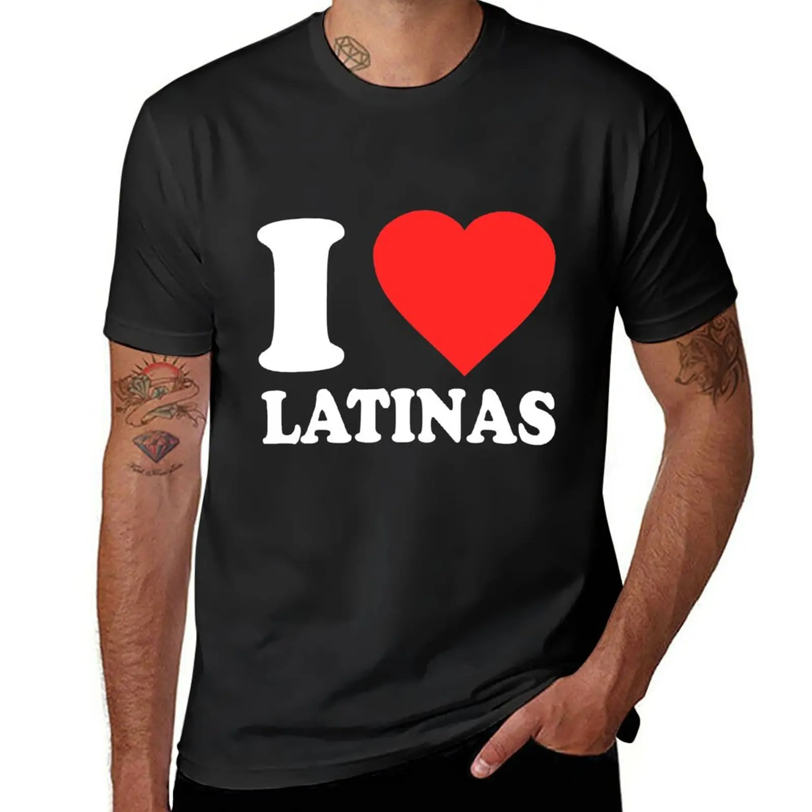 

New I Love Latinas T-Shirt summer top graphics t shirt custom t shirts design your own mens graphic t-shirts