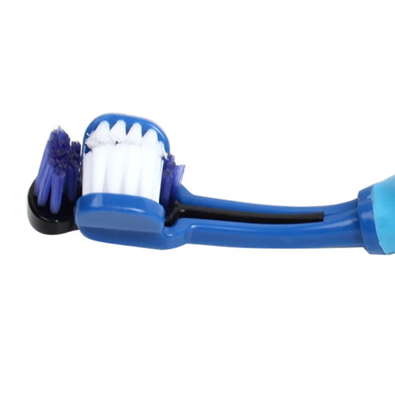 Title 7, 3 Face Pet Toothbrush Dog Comprehensive No Dead...