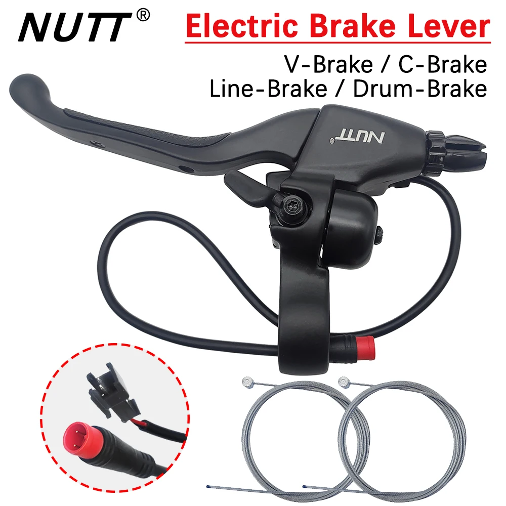 NUTT E-Bike Scooter Electric Brake Lever Bike Bicycles 22.2MM With Bell For Bicycles V-Brake / C-Brake / Line-Brake / Drum-Brake