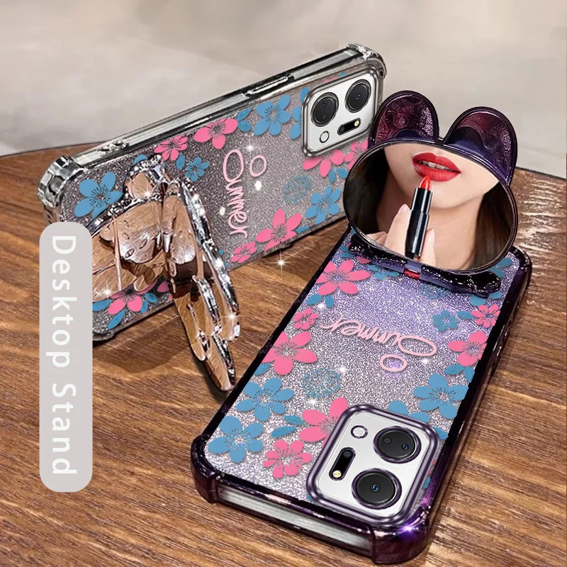 Vibrant Floral Phone Accessory Set: Case, Lanyard & Stand