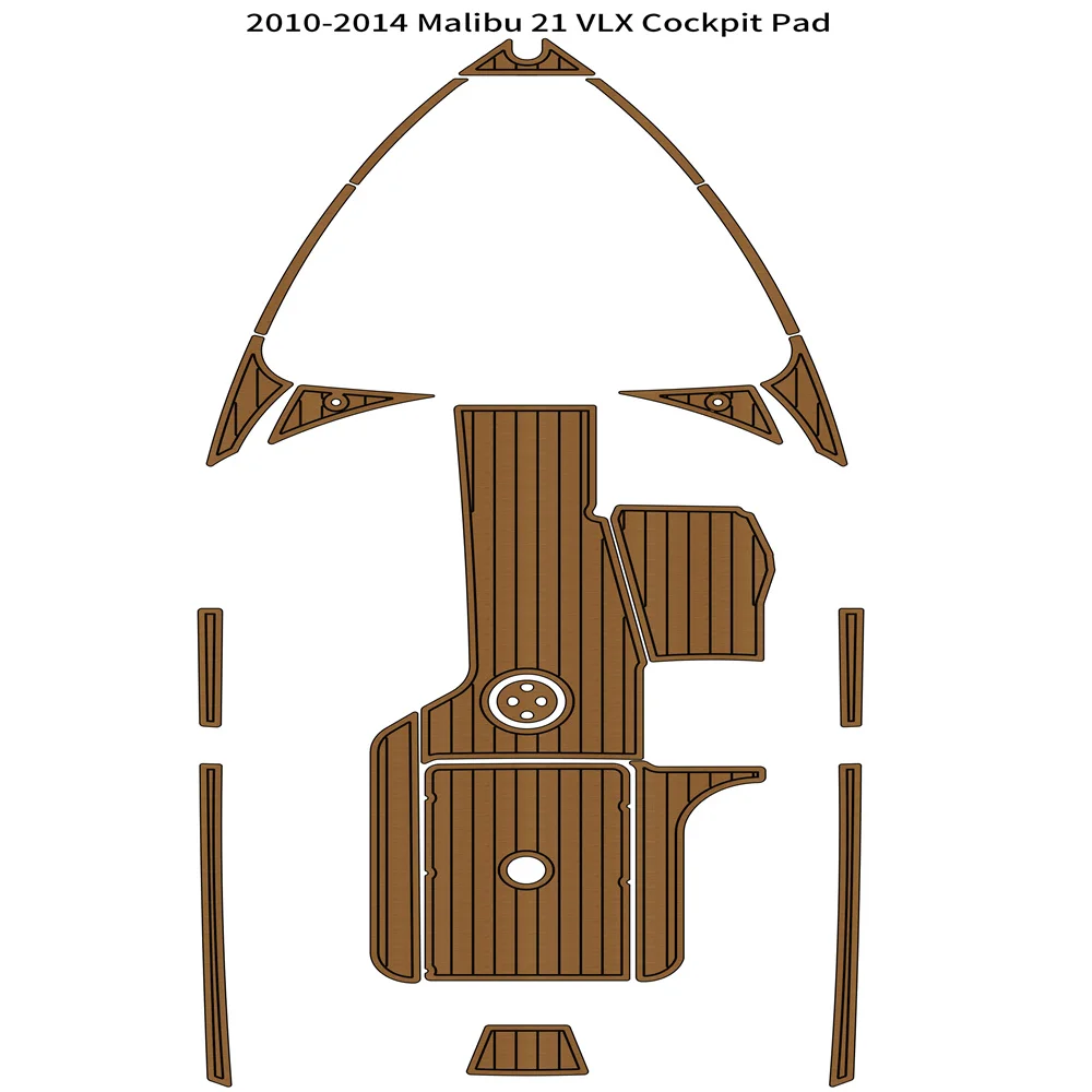 

2010-2014 Malibu 21 VLX Cockpit Pad Boat EVA Foam Teak Deck Floor Mat Flooring SeaDek MarineMat Gatorstep Style Self Adhesive