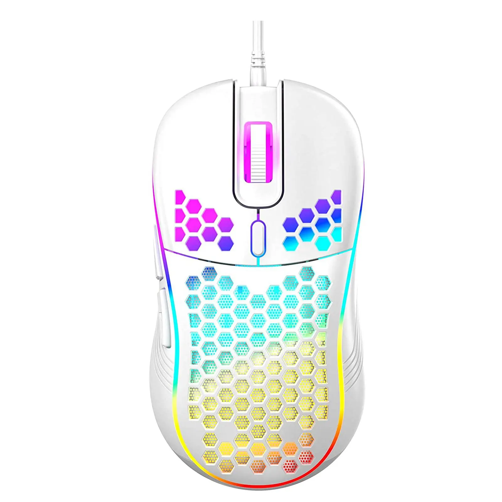 

Ergonomic Lightweight Gaming Mouse - 7200 Adjustable DPI, RGB Backlight & High Precision Sensor for Windows PC & Laptop Gamers