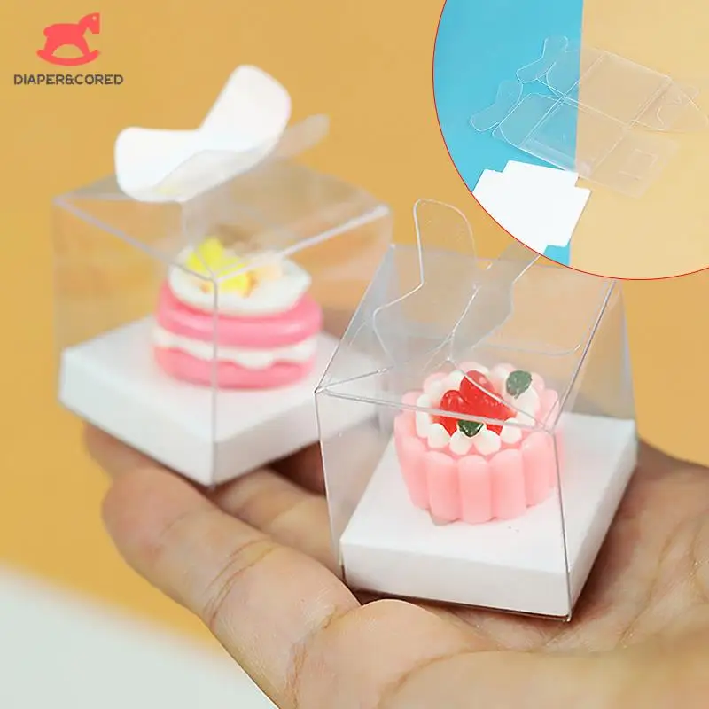 

2 шт., прозрачная мини-коробка для кукольного домика