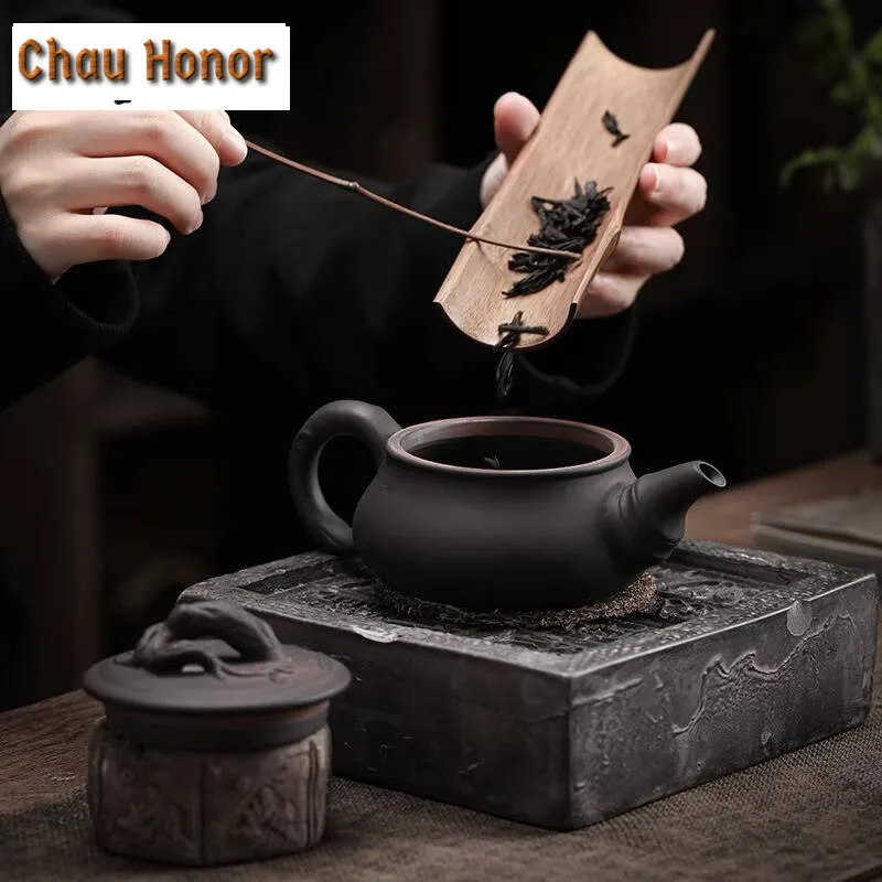 170ml Qingxi Purple Pottery Plum Blossom Teapot Handmade Household Unglazed Frosted Teapot Kungfu Teaset Tea Ceremony Drinkware