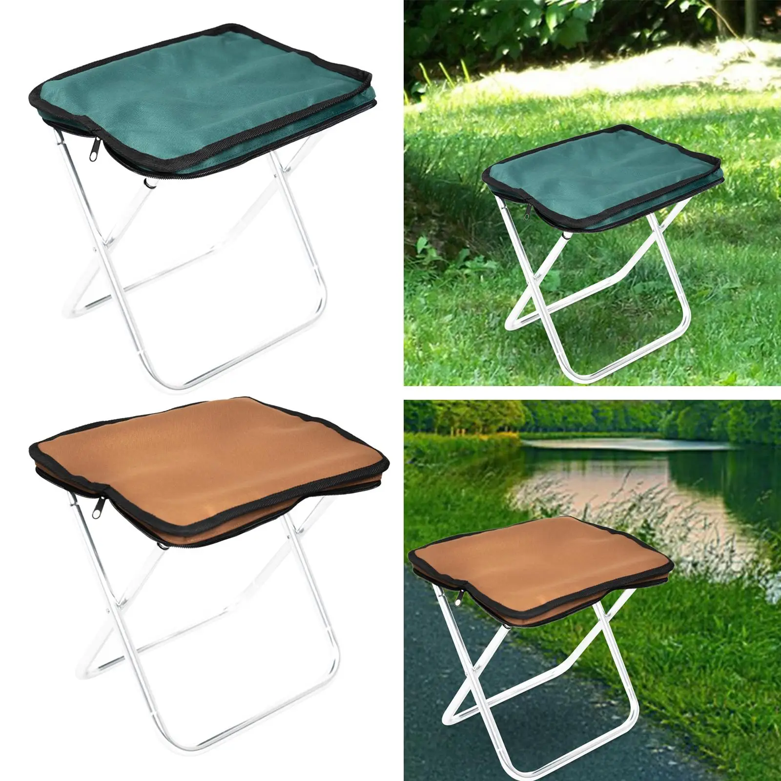 Portable Folding Stool,Camping Stool,Lightweight with Carry Bag Collapsible Stool,Foot Rest Stool for Outdoor Living Travel