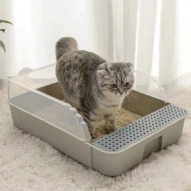 

Combined Type Litter Box Large Full Semi-Enclosed Cat Toilet Deodorant Anti-Sand Small Size Kittens Cat Litter Box Cat Supplies