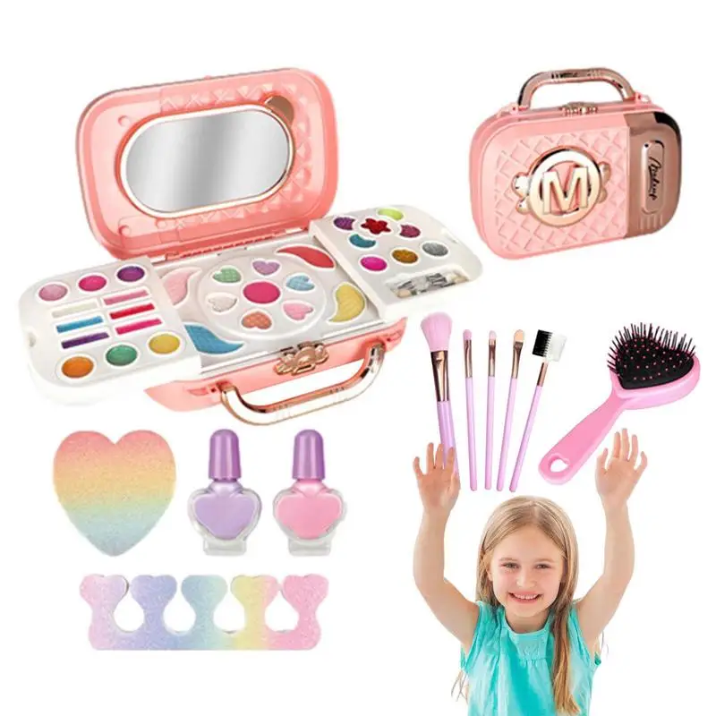 

Toddler Makeup Kit Kids Cosmetic Makeup Sets Children Play Makeup Kids Toys Cosmetic Beauty Set Birthday Gift For Kids Girls