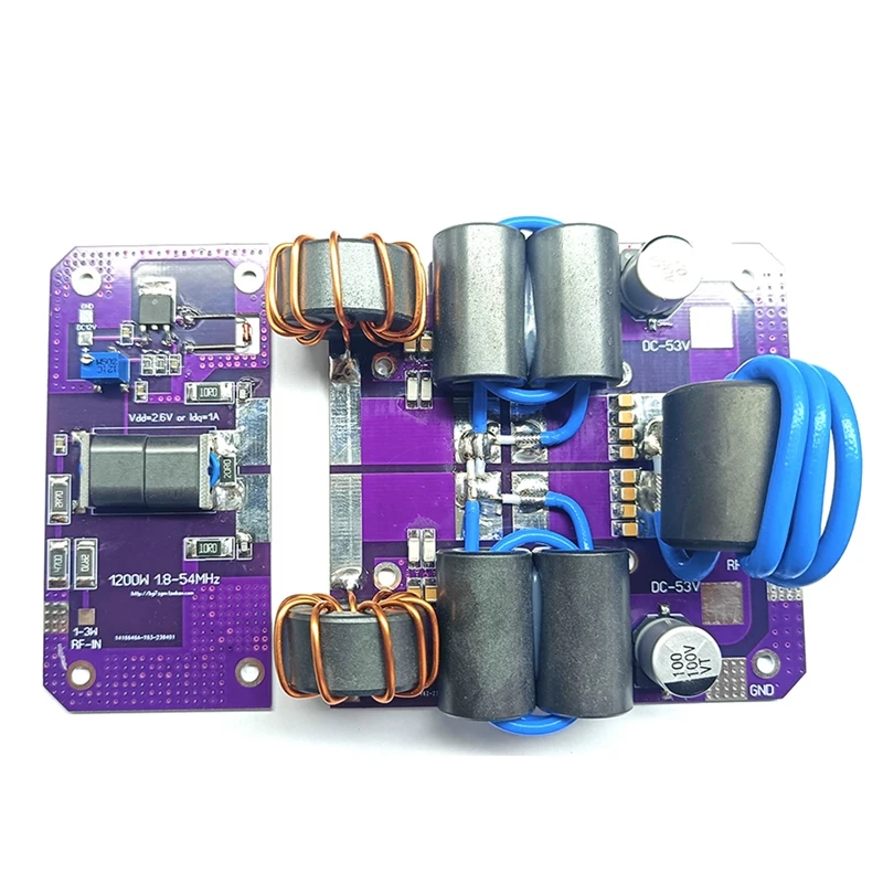 

1200W 1.8 - 54Mhz SW Shortwave Power Amplifier Board HF Amplifier Kit MRFX1K80H BLF188 Power Amplifier Durable