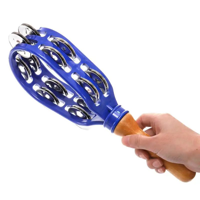 Musical Instrument Handheld Tambourine Safe Musical Tambourine Rustproof Waterproof Percussion Instrument Eco-Friendly Design