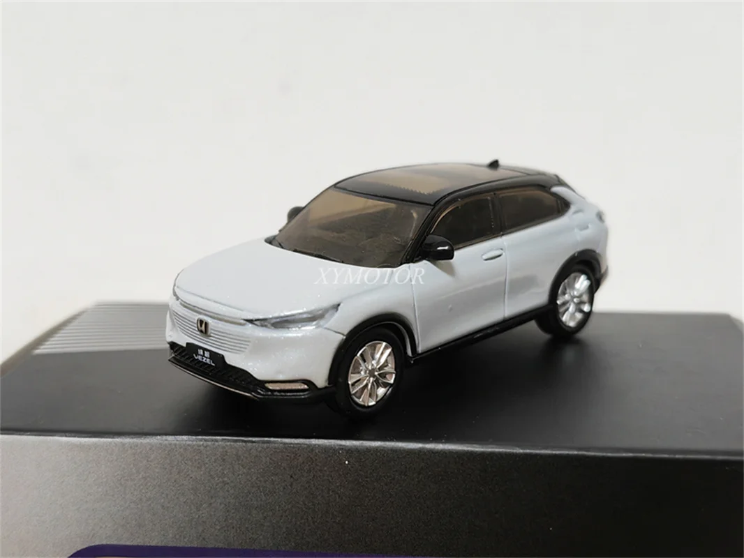 

Новинка 1/64, Литые металлические модели автомобилей Honda VEZEL 2023, игрушки, подарки, коллекция белых украшений для хобби