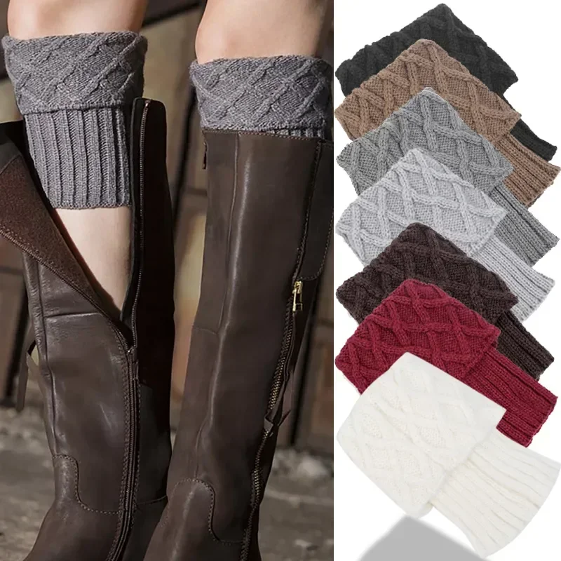 

Short Cuffs Winter And Warmer New Wool Knitted Socks Y2K Cover Autumn Leg Boot Accessories Warmers Women