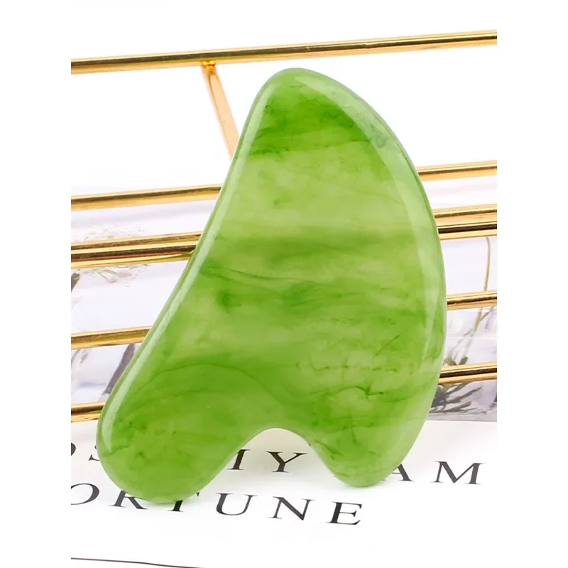 Natural Jade Stone Gua Sha Massage Board Rose Quartz Guasha Plate Jade Face Massager Scrapers Tools Face Neck Back Body