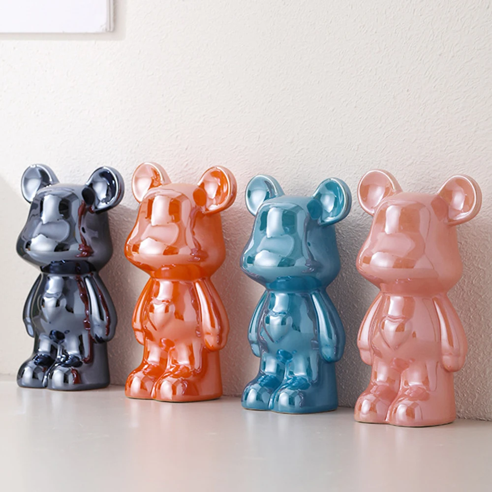 Keramische cartoon teddybeer spaarpot voor woonkamer_voghion.com