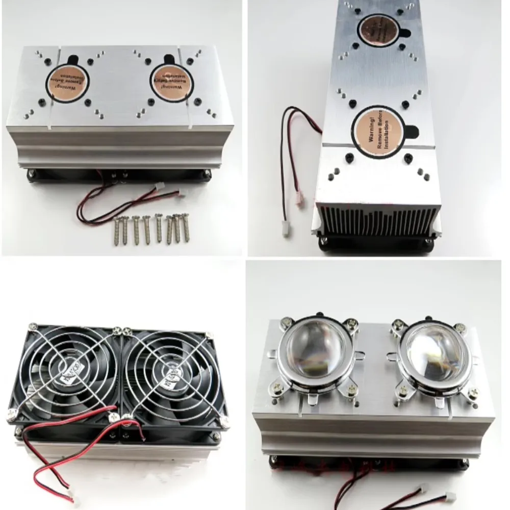 60-80degree 44mm Lens+Reflector Bracket+100W LED Aluminium Heat Sink Cooling fan