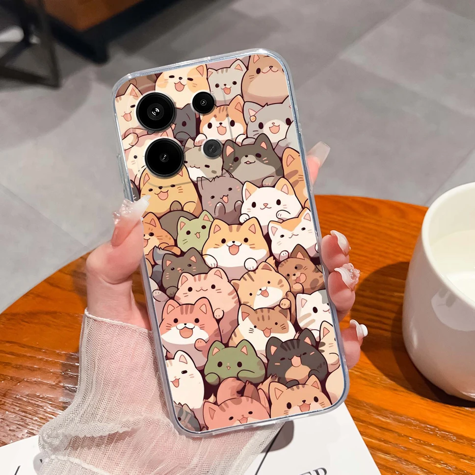 Floral Love Heart Clear Soft TPU Shockproof Phone Case