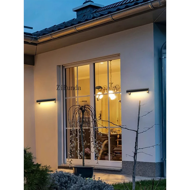 Outdoor waterproof door plate wall lamp, villa door, courtyard wall washer, modern light luxury luminous lamp