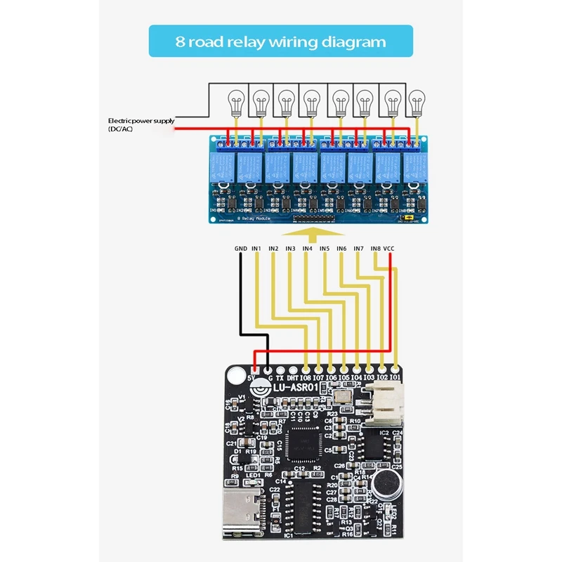 LU-ASR01 Intelligent Voice Recognition Module Voice Board VRM LD3320 Upgrade Version ASR 5V Power Supply