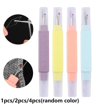 2 in 1 Needle Threader Seam Ripper Threading Seam Remover Seam Ripper Tool, Needle Threader Tool for Sewing Knitting Quilting 1