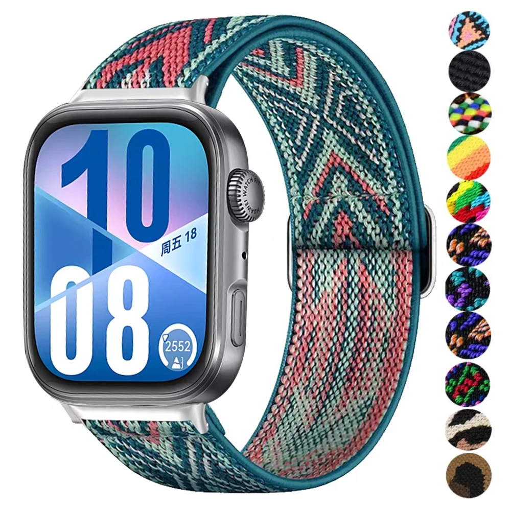 Elastisches Nylon-Armband für Huawei Watch Fit 4/5/5 Pro Ersatz Damen Herren Sport Solo Geflochtenes Uhrenarmband Loop Watch Fit 3 Armband