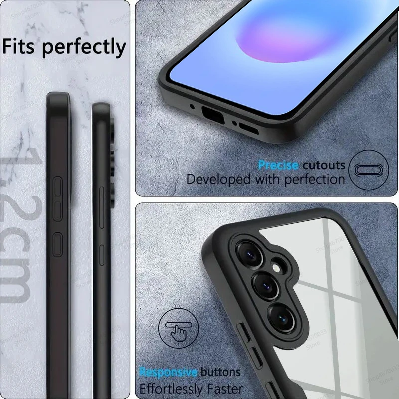 360° Shockproof Silicone Phone Case with Screen Protector Cover
