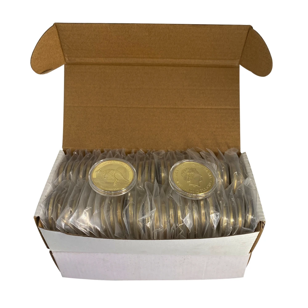 

100pcs 2015 Australia Kangaroo 1ZO Gold Commemorative Elizabeth II Collection Coins