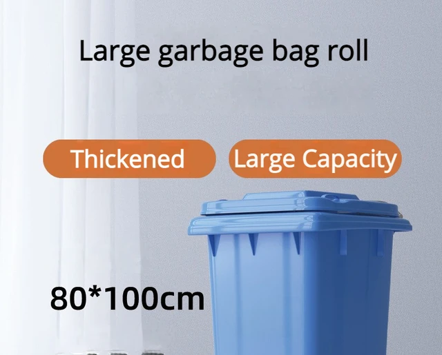 Large Garbage Bag 80 L Household Commercial Black Thickened Point