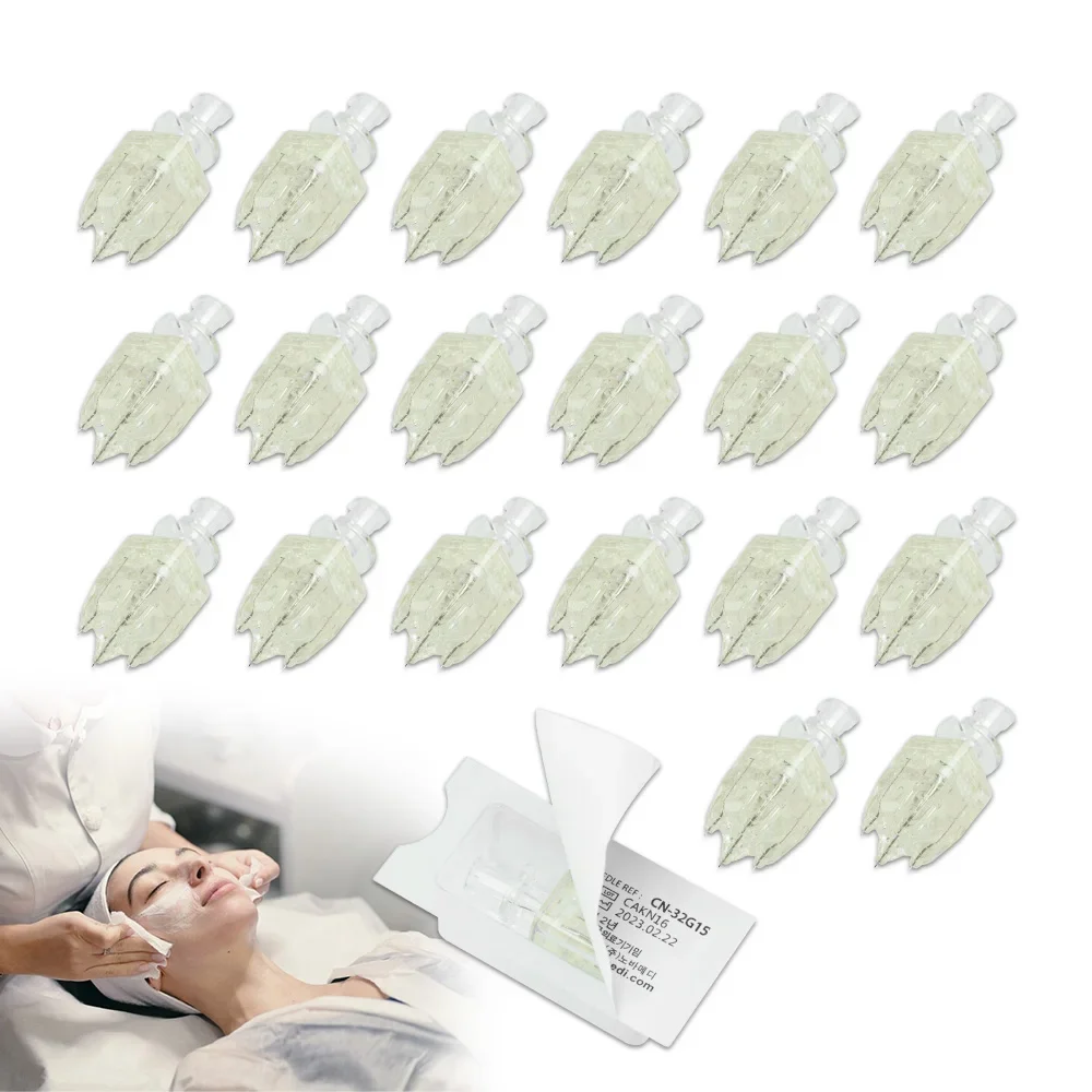 Derma 5Pin Crystal Multi Needle Cartridge Hydrating Skin Hand Injection 32G 1.5 Hydra Injector Needle Microneedle Mesoterapia