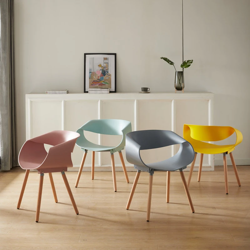 Chaise de Salle à Manger Nordique en Plastique, Tabouret à Dossier de Restaurant, Fauteuil Design de Café, Chaise de NégDynation de Réception, Meubles Modernes