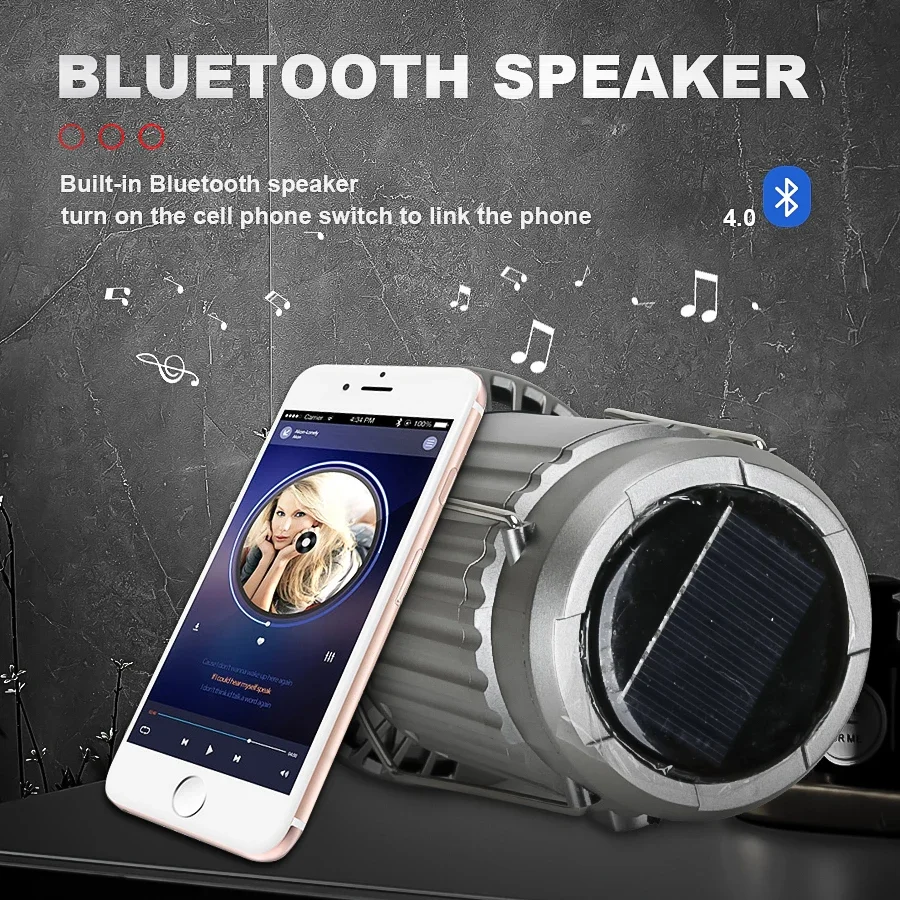 Solar Camping Light With Fan