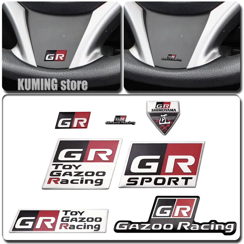 GR Badge Metal Suitable For RAV4 CAMRY COROLLA SUPRA 86 ETC GR EMBLEM - Foto 3