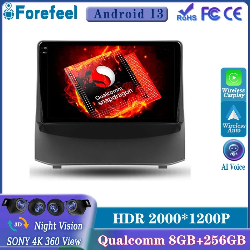 

Android13 Qualcomm Snapdragon For Ford Fiesta Mk 6 2009 - 2018 Car Radio Multimedia Video Player Head Unit 4G WiFi NO 2din