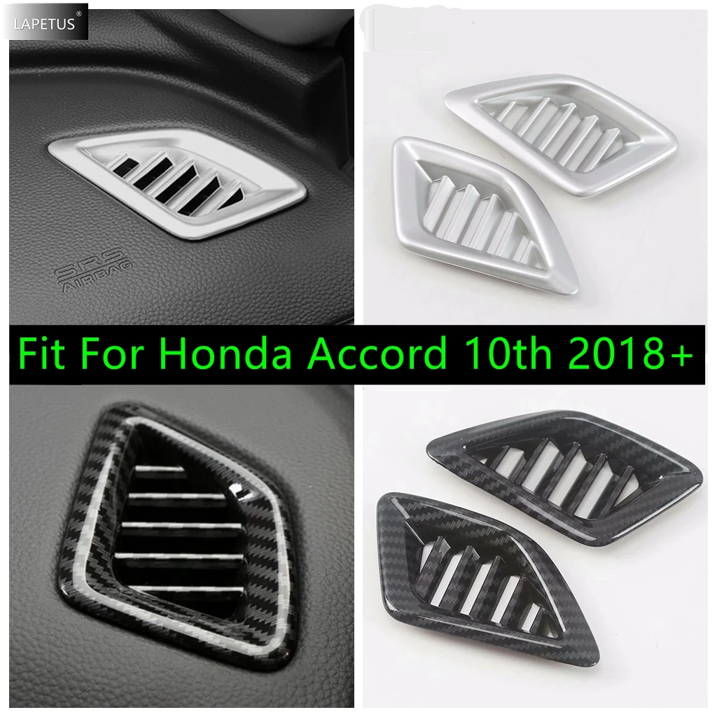 

Car Accessories Dashboard Air Condition AC Outlet Vent Frame Cover Trim Fit For Honda Accord 10th 2018 - 2021 ABS Carbon Fiber